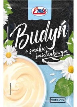 Пудинг з вершковим смаком без цукру в пакеті budyn emix, 40 г, польща, швидкого приготування