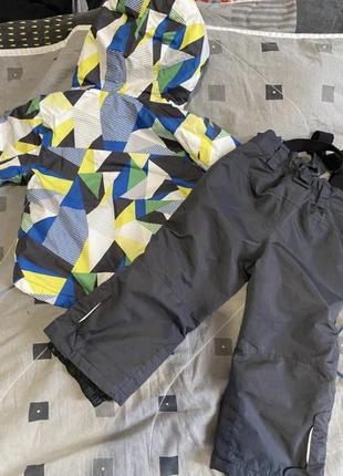 Зимний теплый набор комплект комбинезон полукомбинезон куртка штаны2 фото