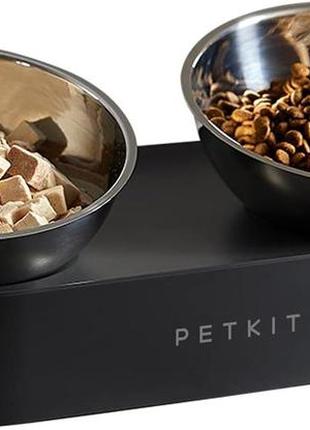 Petkit fresh nano metal 15° регульована чаша для годування домашніх тварин double silver