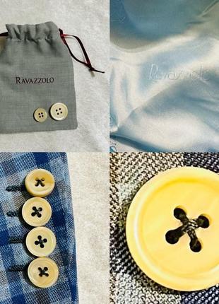 Оригинальный эксклюзивный итальянский пиджак / блейзер ravazzolo голубого цвета в клетку5 фото