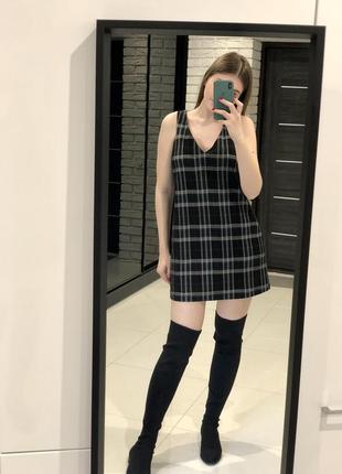 Стильное платье в клетку new look вьетнам вискоза этикетка