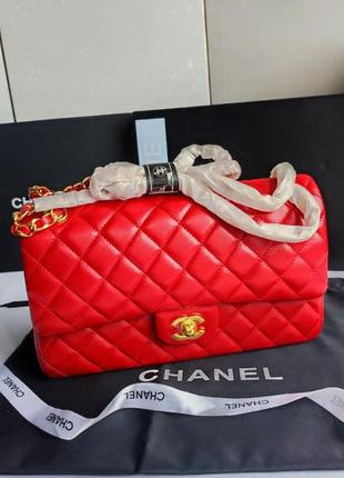Сумка кожа люкс в стиле chanel classic