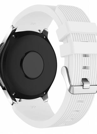 Ремешок для samsung galaxy watch 46 | 3 45mm | gear s3 силиконовый 22 мм eco2 белый bewatch (1012102)2 фото