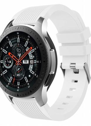 Ремешок для samsung galaxy watch 46 | 3 45mm | gear s3 силиконовый 22 мм eco2 белый bewatch (1012102)