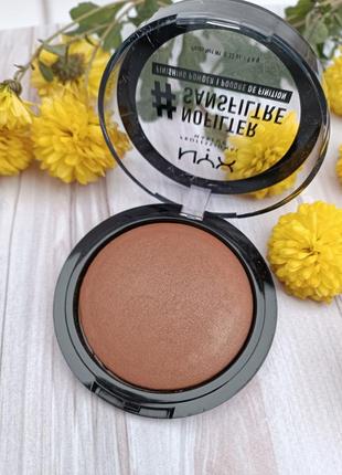 Nyx professional makeup nofilter sansfiltre finishing powder фінішна пудра, відтінок  15 mahogany