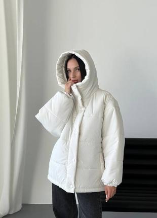 Стильная зимняя куртка на силиконе6 фото