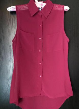 Літня і стильна блуза вишневого кольору від new look