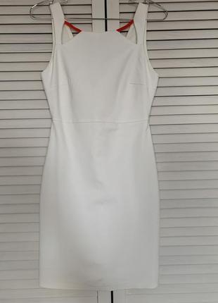 Летнее белое облегающее платье zara, размер xs-s