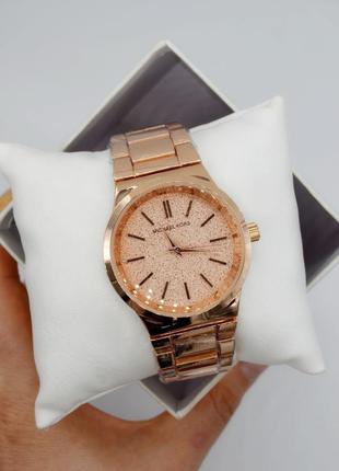 Годинник в стилі michael kors. золоті жіночі годинники1 фото