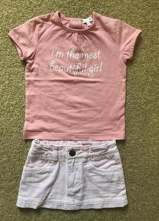 Набір на 1-1,5 року. футболка і спідниця