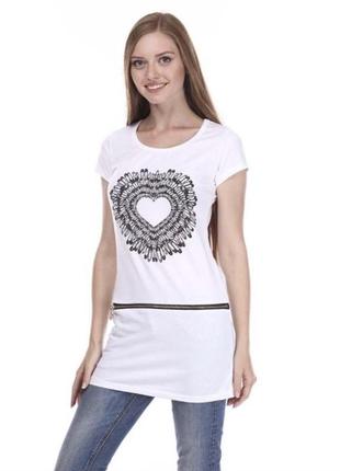 Женская удлиненная футболка. туника. интересная женская футболка
