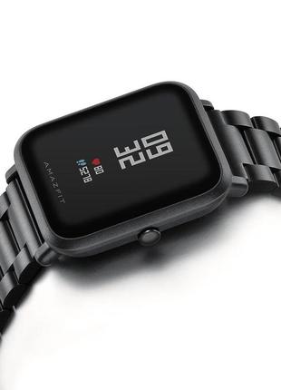 Браслет 20мм стальной классический xtra для xiaomi amazfit bip | gts | gtr 42mm ремешок черный