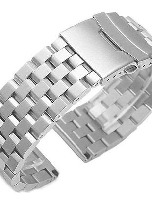 Браслет для mobvoi ticwatch pro 3 | huawei watch gt 2 46mm | gt 2 pro ремешок 22мм quadro стальной серебристый