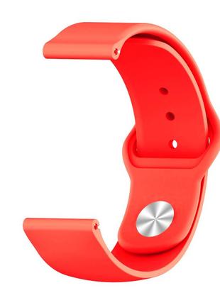 Ремінець силіконовий 20 мм для смарт-годинника універсальний червоний bewatch (1010303)
