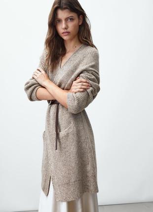 Подовжений кардиган massimo dutti