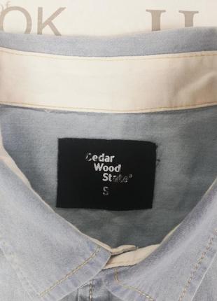 Фирменная шикарная джинсовая рубашка cedarwood state7 фото