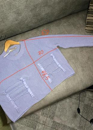 Новый свитер свитшот вязаный на шнурках голубой asos8 фото