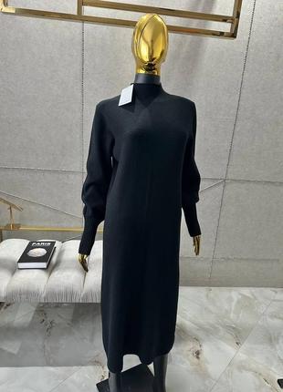 Платье туника в стиле max mara свободное черное