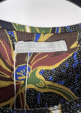 Zara m ассиметричная футболка принт ботаника м zara10 фото