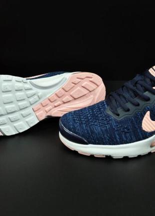 Кроссовки женские  синие с розовым nike air presto