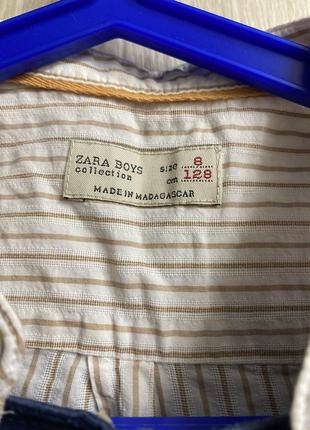 Рубашка в клетку на мальчика 8-9 лет zara5 фото