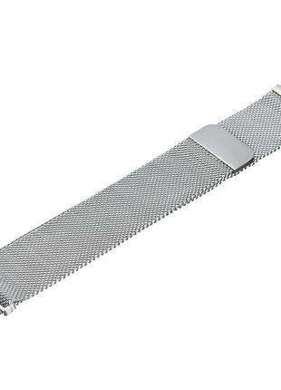 Ремешок миланская петля шириной 20мм для смарт часов универсальный milanese loop браслет серебристый bewatch3 фото