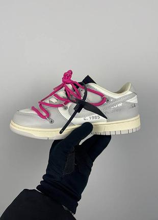 Кросівки жіночі nike dunk low off-white lot 30 dm1602-1222 фото