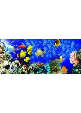 Алмазная мозаика подводный мир рыбы 35*110см по номерам