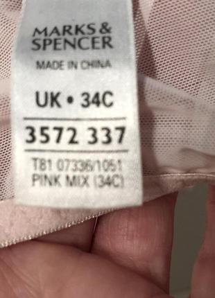 Marks & spencer розовый бюстгальтер 34с3 фото