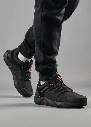 Чоловічі кросівки columbia facet low trinsulate all black orange termo