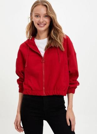 Бомбер куртка з капюшоном, oversize