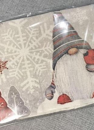 Новогоднее льняное полотенце белорусский лен