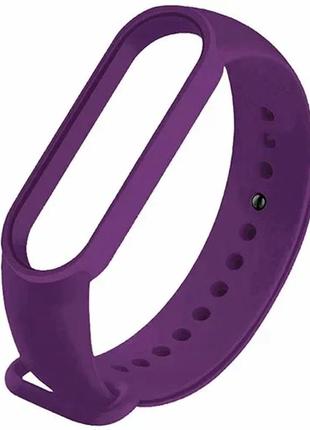 Силиконовый ремешок для фитнес-браслета mi band m6/7/8 (фиолетовый)1 фото