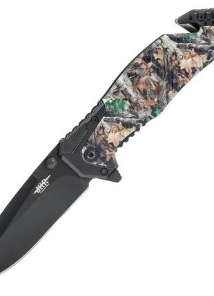Складной нож для выживания joker camouflage fist black jkr765