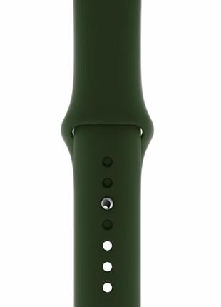 Силіконовий ремінець для розумних годинників smart watch 38/40 (темно-зелений)