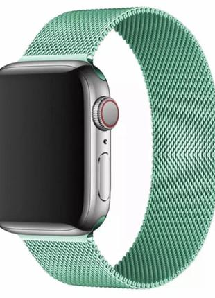 Ремінець для розумних годинників smart watch 42/44 міланська петля (зелений)1 фото