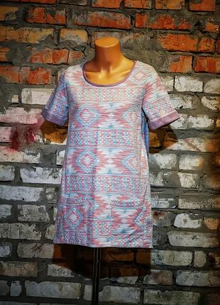 Футболка туника в узор в этно стиле с карманами next