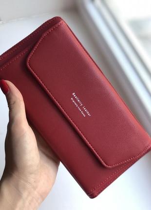 Женский клатч-кошелек baellerry leather red