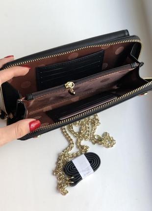 Женский клатч-кошелек baellerry leather black7 фото