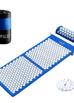 Коврик акупунктурный с валиком 4fizjo classic mat xl аппликатор кузнецова 4fj0085 blue/white