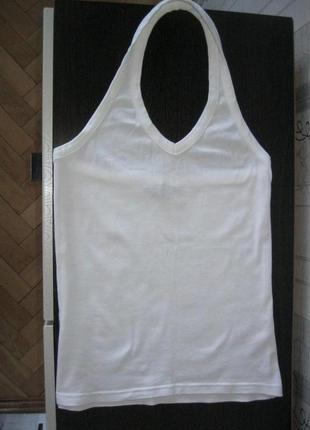 Як нова майка халтер білосніжна на шию відкрита спинка 14