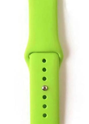 Силіконовий ремінець для розумних годинників smart watch 38/40 (салатовий)1 фото