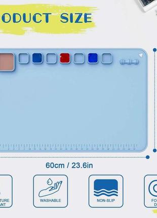Силіконовий килимок для малювання рожевий, килимок для творчості3 фото