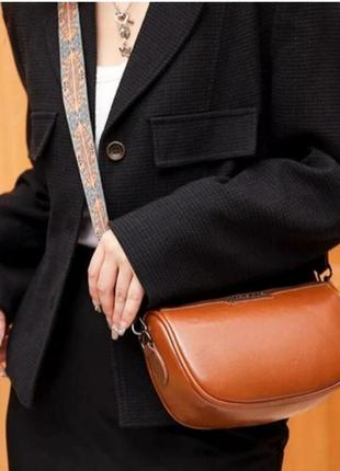 Нова жіноча сумочка крос-боді, масляна шкіра.2 фото
