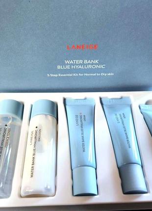 Laneige waterbank blue hyaluronic 5 step essential kit for normal to dry skin набор water bank2 фото