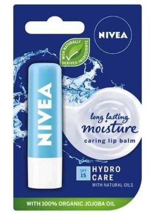 Бальзам для губ nivea 4,8 г аква дощу1 фото