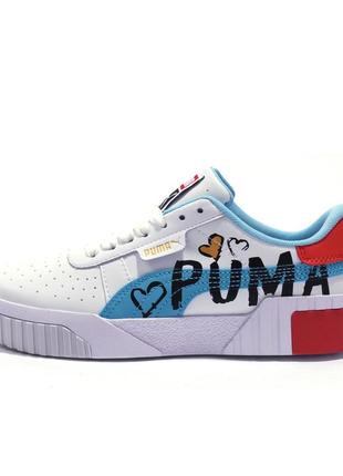 Кроссовки женские puma cali, белые (пума кали, кросівки, женская обувь)