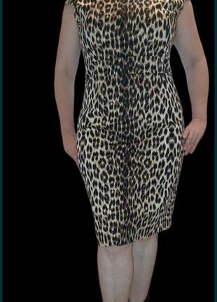 Платье bhs размер 14 леопард
