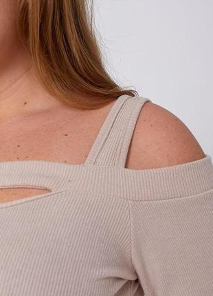 Женская кофта вязаная ангора с открытыми плечами отличное качество размеры батал9 фото