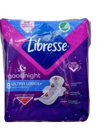 Гігієнічні прокладки libresse ultra goodnight soft 8 шт.